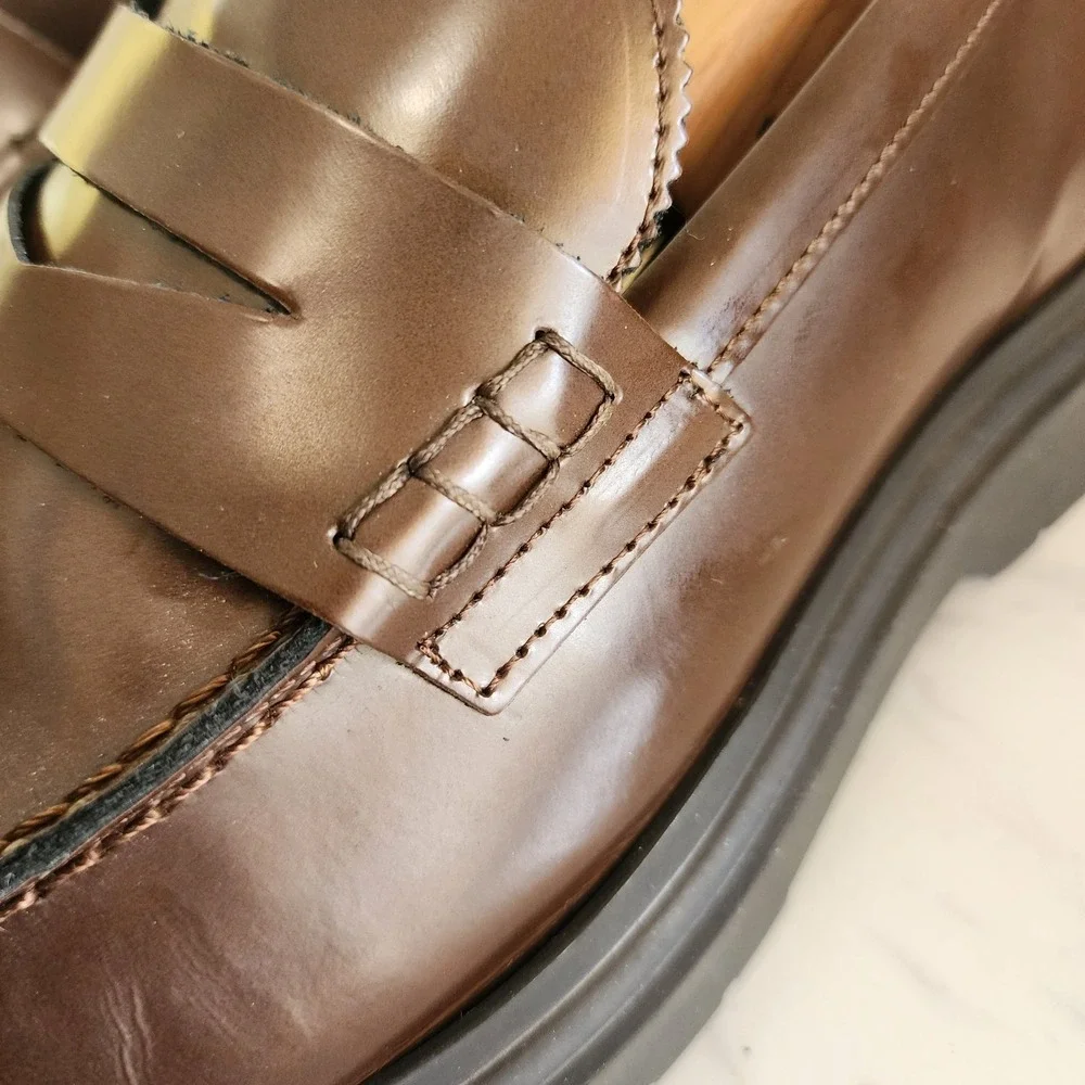 Karl Lagerfeld Brown Loafers Men's Size 10.5 Chunky S2‎